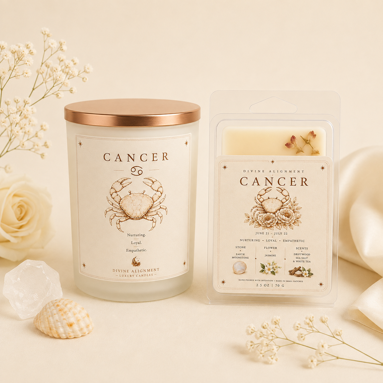 Cancer Candle + Wax Melt Bundle