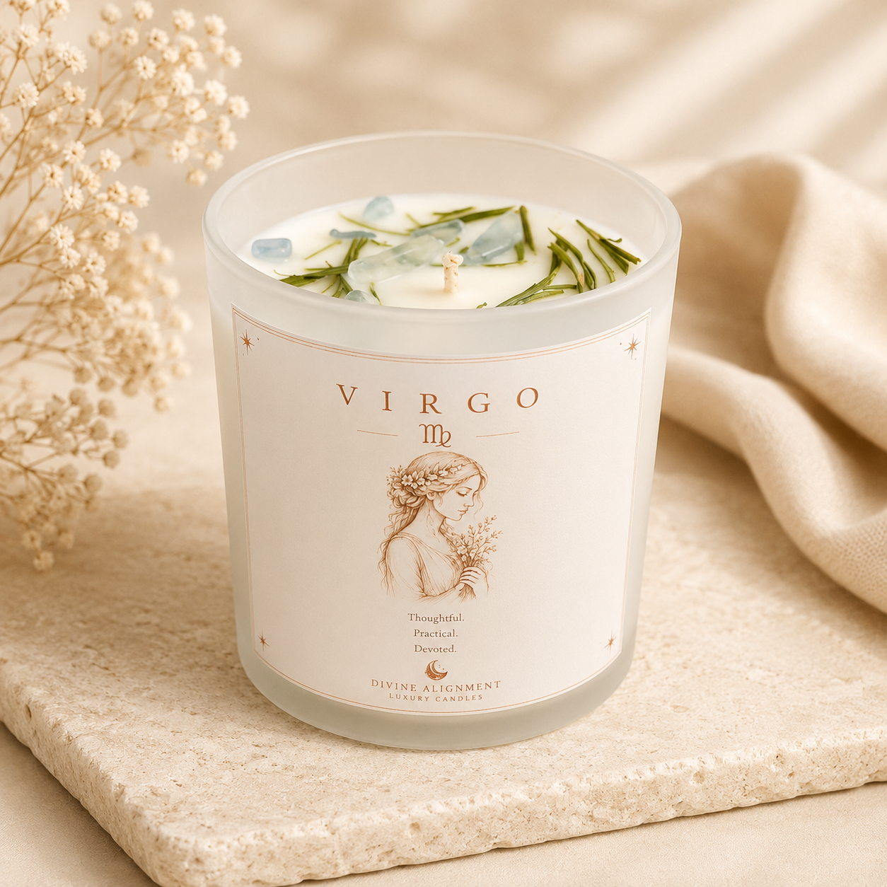 Virgo Zodiac Candle