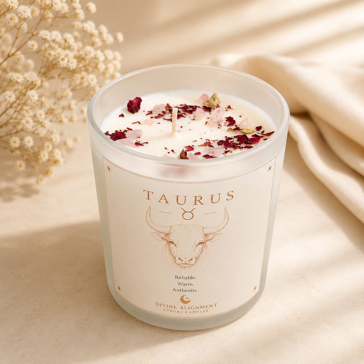 Taurus Zodiac Candle