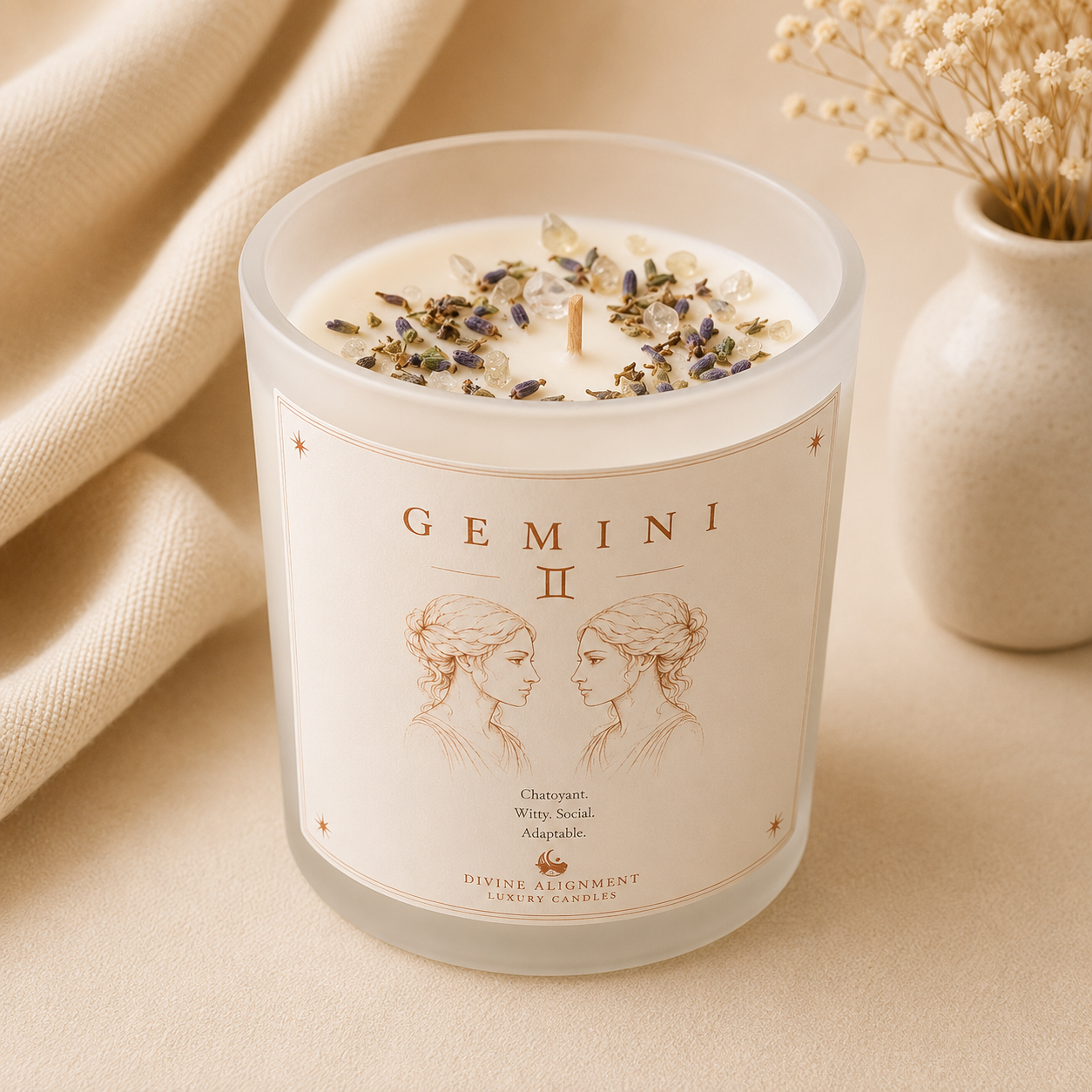 Gemini Zodiac Candle