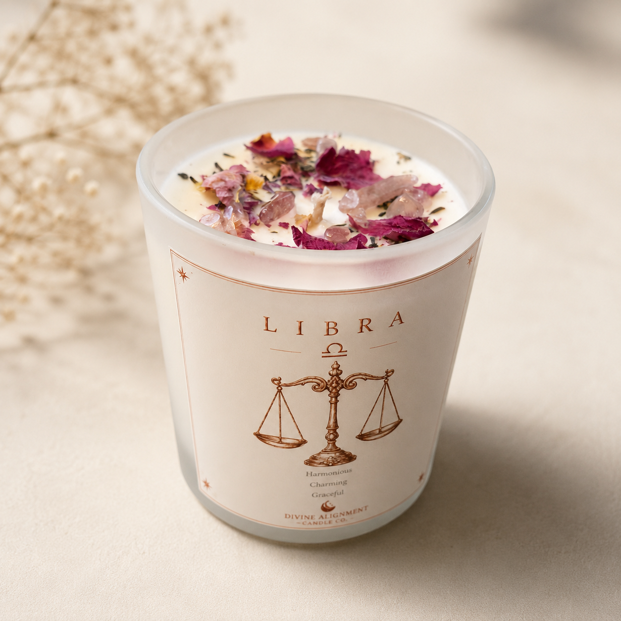 Libra Zodiac Candle