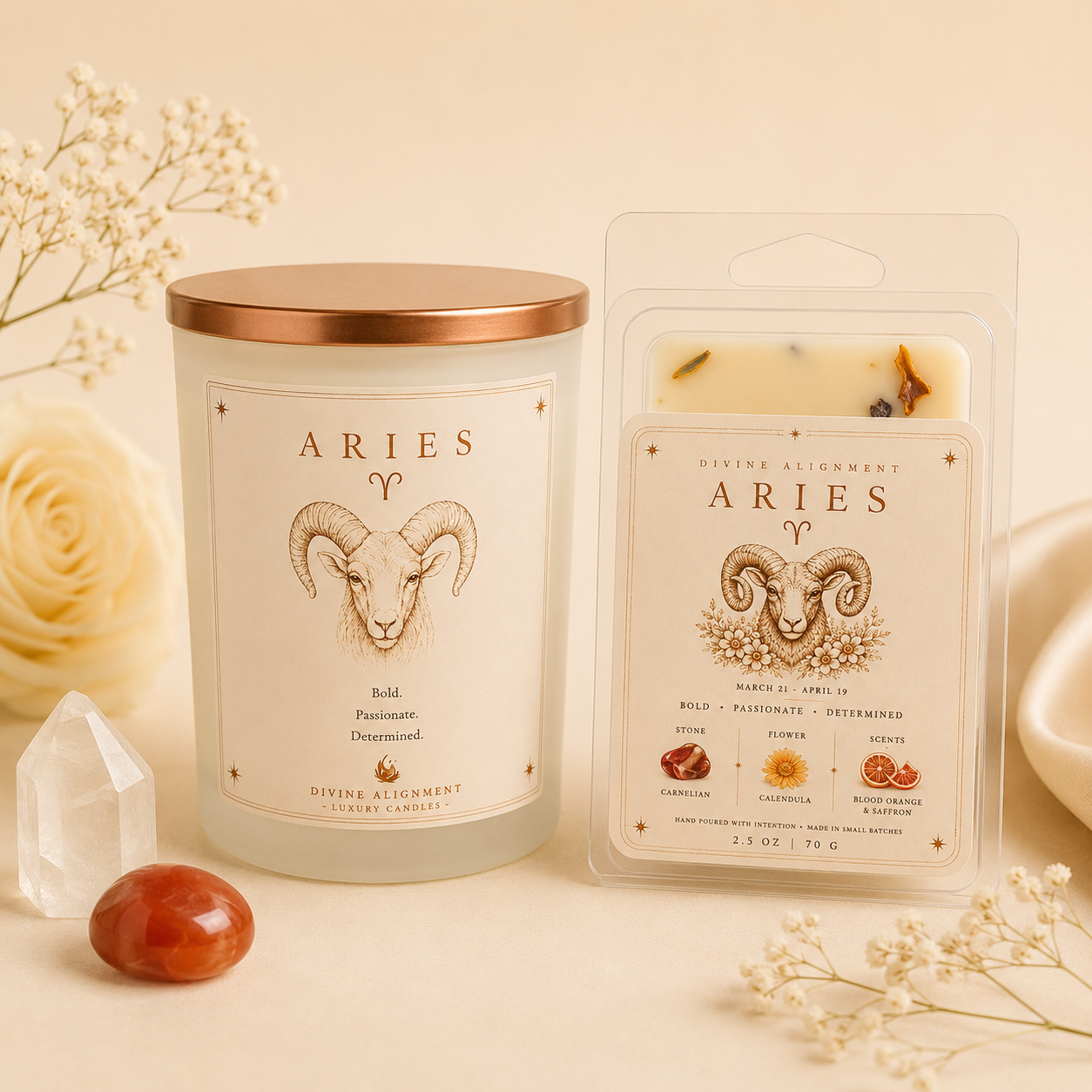 Aries Candle + Wax Melt Bundle